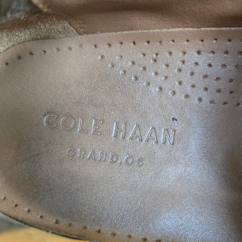 Cole Haan Grand.OS Mens Black Leather Penny Loafers Brogue C21180 Size 11.5